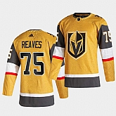 Vegas Golden Knights 75 Ryan Reaves 2020-21 Alternate Player Adidas Gold Jersey,baseball caps,new era cap wholesale,wholesale hats
